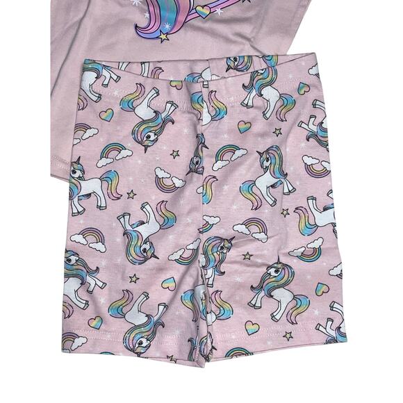 The Children's Place Pink Cameo Unicorn Heart Snug Fit Cotton Pajamas 3T - Picture 5 of 7